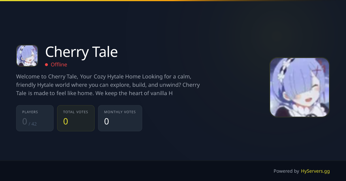 Cherry Tale - Hytale Server | HyServers