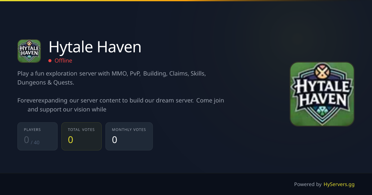 Hytale Haven - Hytale Server | HyServers