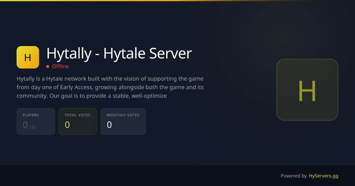 Hytally - Hytale Server - Hytale Server | HyServers