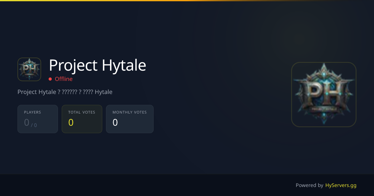 Project Hytale - Hytale Server | HyServers