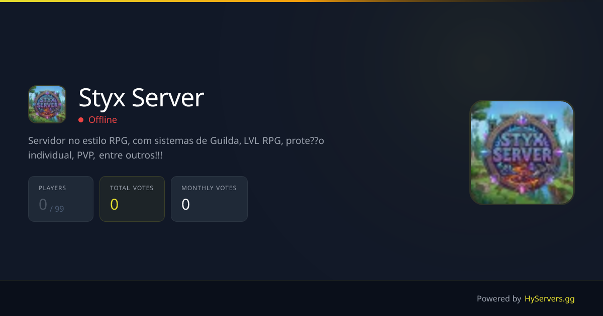 Styx Server - Hytale Server | HyServers